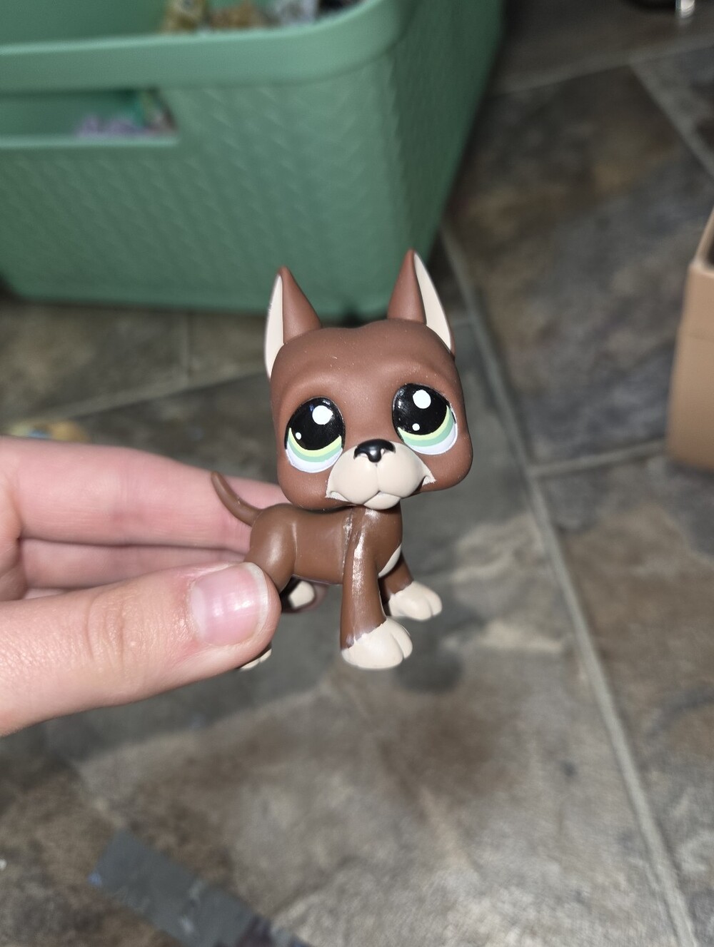 Littlest Pet Shop LPS Brown Great Dane Dog